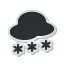 sticker, Snow, weather DarkSlateGray icon