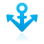 Blue, Anchor Black icon