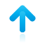 Blue, Up, Arrow Black icon