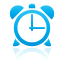 Alarm, Blue, Clock Black icon