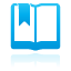 Blue, Book, open, bookmark DeepSkyBlue icon