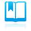 Blue, Book, open, bookmark Icon