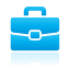 Blue, Briefcase Icon