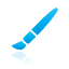 Blue, Brush Icon