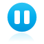 button, Pause, Blue DeepSkyBlue icon