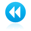 button, rew, Blue Icon