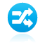 button, Blue, shuffle DeepSkyBlue icon