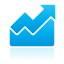 Area, Blue, Up, chart Icon