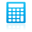 calculator, Blue DeepSkyBlue icon