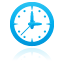 Clock, Blue Black icon