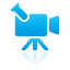 Blue, camcorder Icon