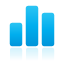 Blue, chart, Bar DeepSkyBlue icon