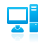 Computer, Blue DeepSkyBlue icon