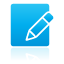 document, Edit, Blue DeepSkyBlue icon