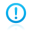 Blue, frame, exclamation, Circle Icon