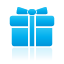 Blue, gift DeepSkyBlue icon