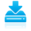 Hard, download, drive, Blue DeepSkyBlue icon