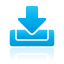 inbox, Blue DeepSkyBlue icon