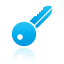 Key, Blue Black icon