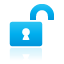 Lock, Blue, Unlock Icon