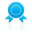 Blue, medal DeepSkyBlue icon