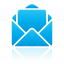 mail, Blue, open Icon