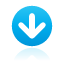 Blue, navigation, Down Icon