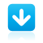 navigation, Down, Blue, button Icon