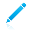 Blue, pencil Icon