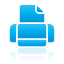 Blue, printer DeepSkyBlue icon