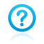 Blue, frame, question Icon