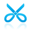 scissors, Blue Icon