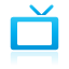 Blue, television Black icon
