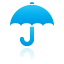 Blue, Umbrella Icon