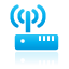 wireless, router, Blue Icon