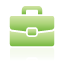 Briefcase, green Icon