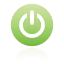 green, button, power Black icon
