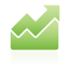 green, Area, Up, chart Icon