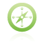 green, compass Black icon
