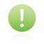 green, exclamation, Circle Black icon