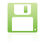 green, Floppy, Disk Icon