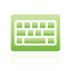 Keyboard, green Black icon