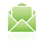 open, green, mail Icon