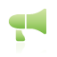 megaphone, green Black icon