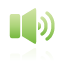 green, speaker Black icon
