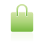 Bag, green, shopping Black icon