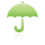 Umbrella, green Black icon