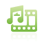 green, music, video Icon
