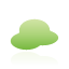 Cloud, weather, green Icon
