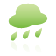 Rain, green, weather Black icon